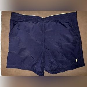 Polo by Ralph Lauren Vintage Swim Trunks Mens Large Navy Blue, Mesh Lined